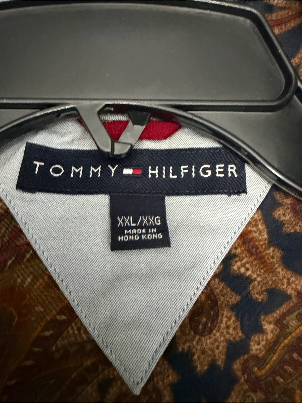 Tommy Hilfiger Shirt Mens 2XL/ XXL Paisley Floral Long Sleeve Button-Up Cotton - Picture 5 of 8